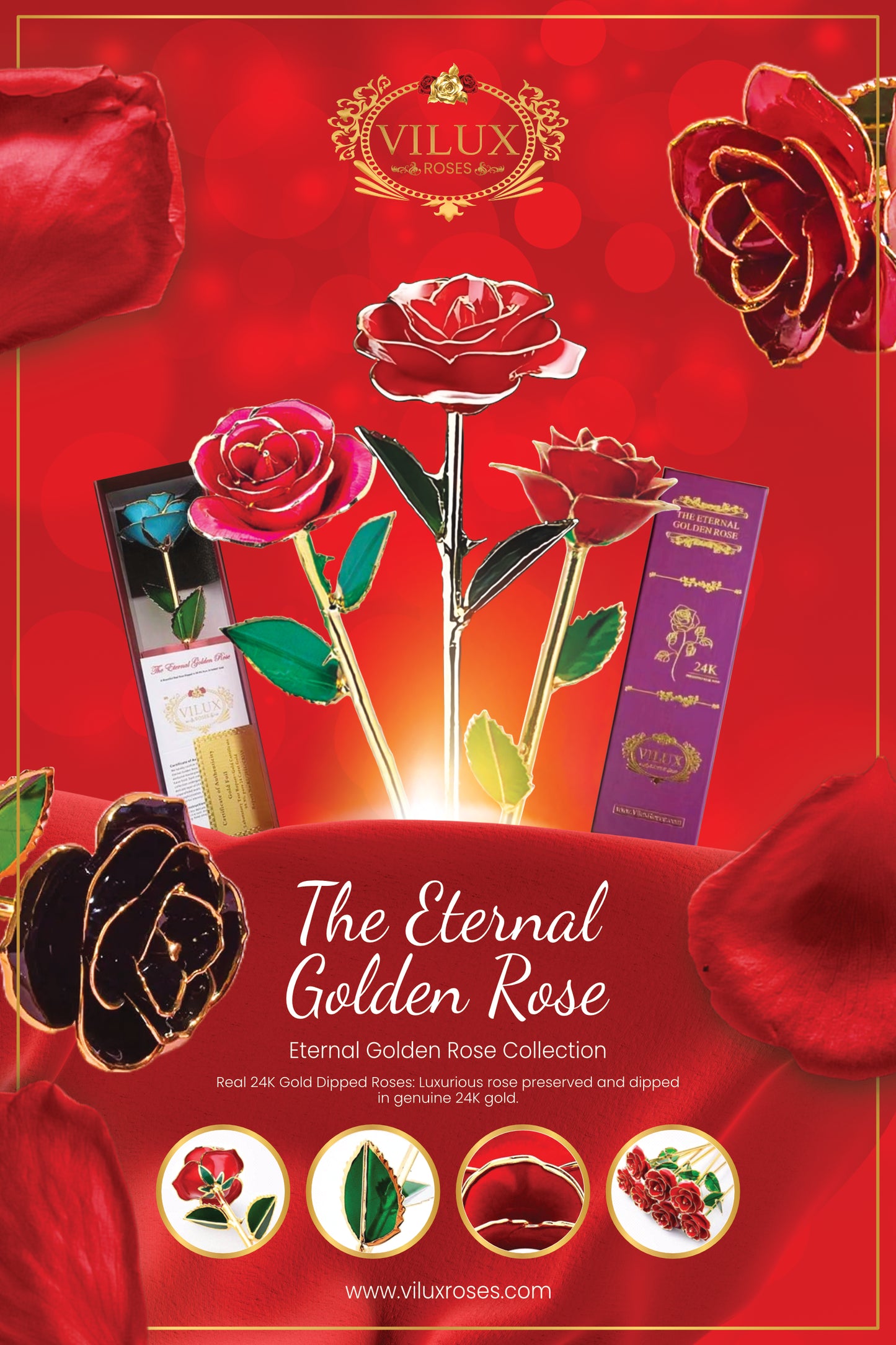 24K Eternal Golden Rose | Royal Purple