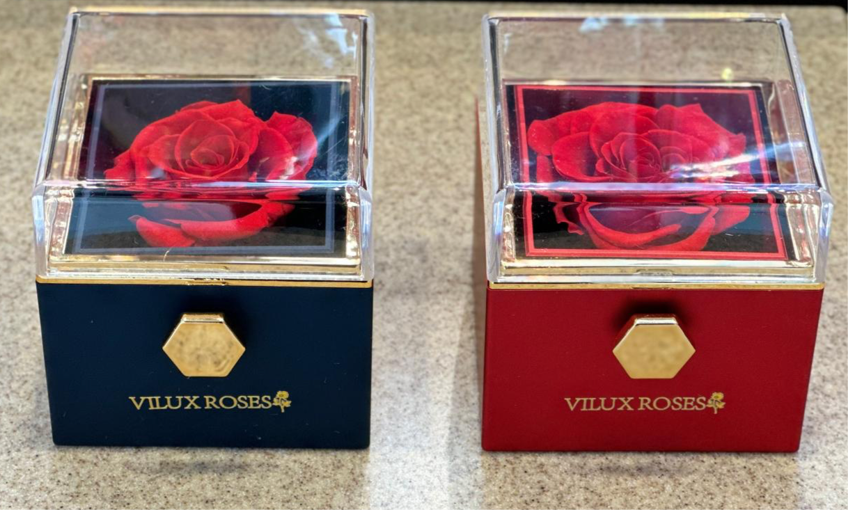 Radiant Ruby Rotating Rose Gift Box