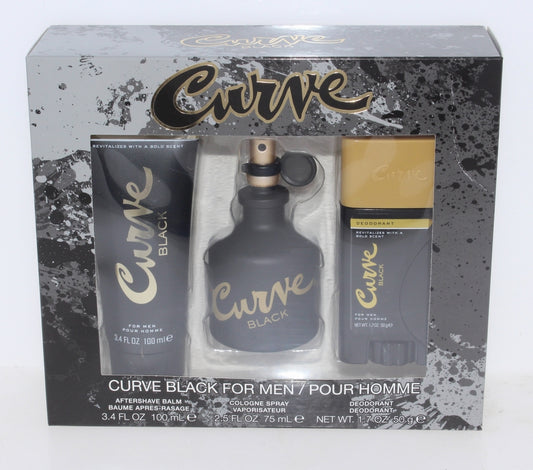 CURVE BLACK Men's 3PC GIFT SET