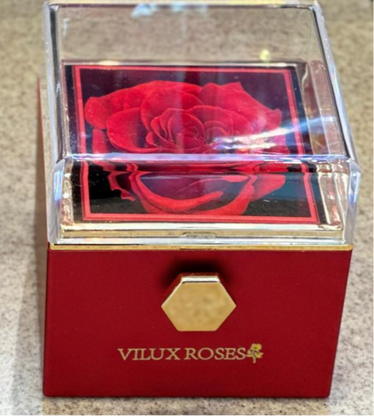 Radiant Ruby Rotating Rose Gift Box