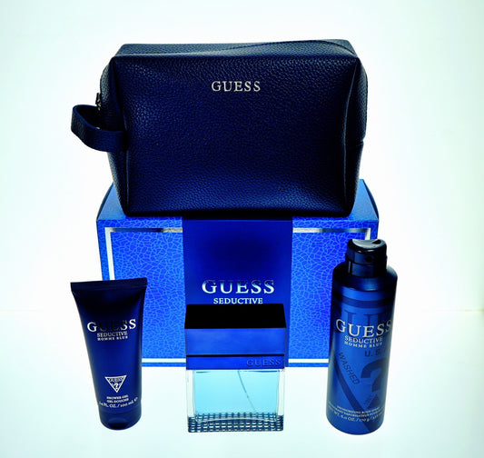 GUESS SEDUCTIVE HOMME BLUE Men's 4PC GIFT SET