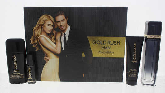 PARIS HILTON GOLD RUSH MAN Men's 4PC GIFT SET