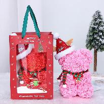 Snuggles Rose Bear | Small Christmas Rose Bear