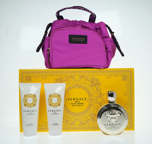 VERSACE EROS POUR FEMME Women's 4PC GIFT SET