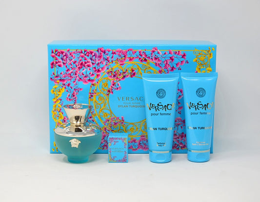 VERSACE DYLAN TURQUOISE Women's 4PC GIFT SET